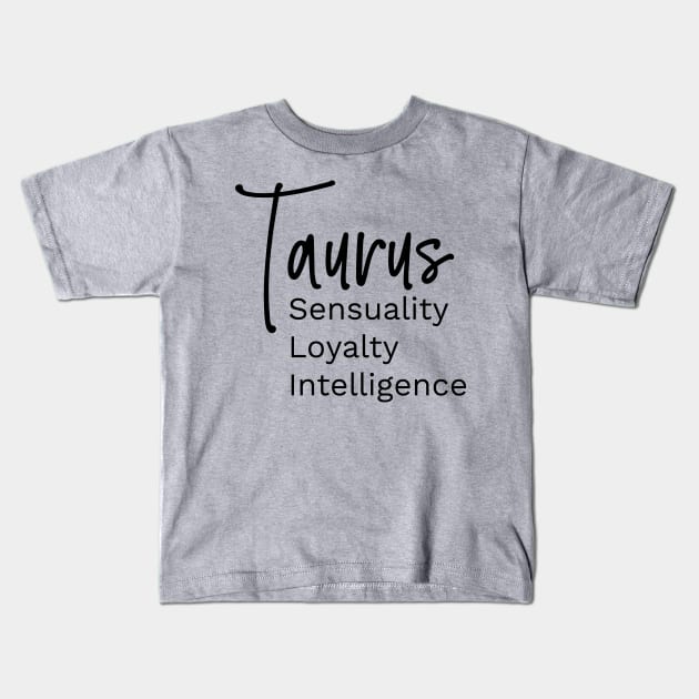 Taurus astrology horoscope Kids T-Shirt by Gardner Designs 